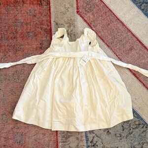 NWT Cream Sleeveless Special Occasion J.Crew Crewcuts Dress with Bow 2T